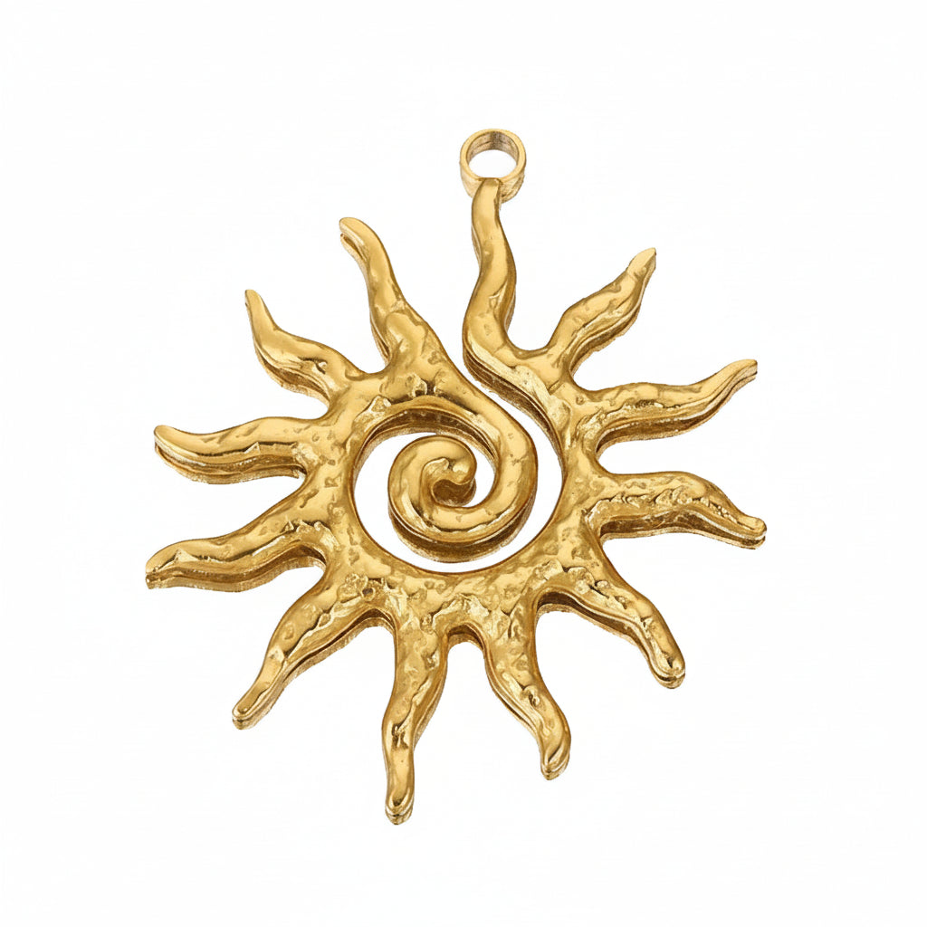 Artisan Swirl Sunburst Charm