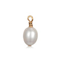 Classic Polished Teardrop Pearl Charm