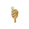 Pave Diamond-Pattern Pickleball Charm