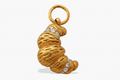 Golden Croissant Pastry Charm